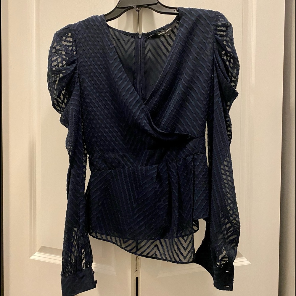 Walter Baker long sleeve navy blouse